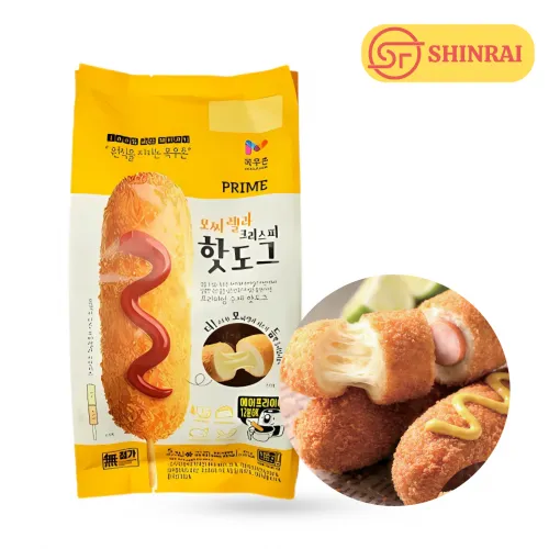 Hotdog xúc xích phô mai Mozzarella Crispy Prime 450g (gói 5 cây) - Giòn Rụm, Kéo Sợi Cực Đã
